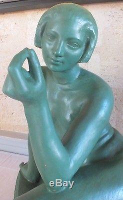 Sculpture femme terre cuite art déco Albert Patrisse