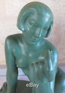 Sculpture femme terre cuite art déco Albert Patrisse