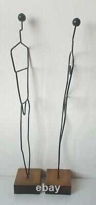 Sculpture fil fer métal homme femme Laurids Lonborg MADE IN DENMARK IKEA Vintage