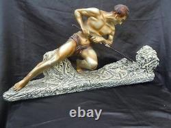 Sculpture homme athletique époque Art Déco 1930 Adolpho Cipriani sculpture