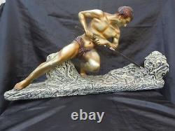 Sculpture homme athletique époque Art Déco 1930 Adolpho Cipriani sculpture