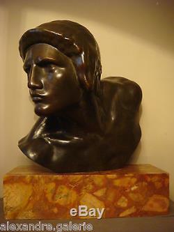 Sculpture la colère dAchille bronze par Constant ROUX (Susse Frères) ART DECO