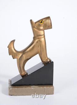 Serres livres Art Deco Chien & Chat Cubistes CIRCA 1930