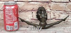 Signée Chair Statue Femme Bronze Sculpture Figurine Érotique Art Déco Nouveau