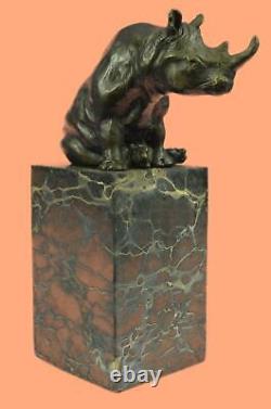 Signée Milo Animal Statue Avec Bronze Sculpture Art Déco Style Figurine Ouvre