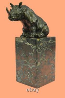 Signée Milo Animal Statue Avec Bronze Sculpture Art Déco Style Figurine Ouvre