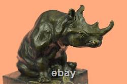 Signée Milo Animal Statue Avec Bronze Sculpture Art Déco Style Figurine Ouvre