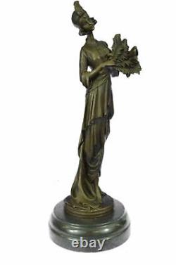 Signée Original Kassin 1920 Art Déco Style Femme Bronze Sculpture Figurine
