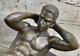 Statue En Bronze Solide À 100% Homme Nu Gay Ouvre D'art Art Déco Figurine