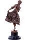 Statue En Bronze Style Art Nouveau Femme En Robe Sculpture Deco Figurine