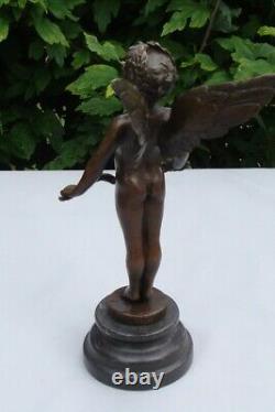 Statue Sculpture Ange Bebe Style Art Deco Style Art Nouveau Bronze massif Signe