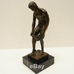 Statue Sculpture Athlete nu Sexy Style Art Deco Style Art Nouveau Bronze massif