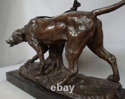 Statue Sculpture Chien Animalier Chasse Style Art Deco Style Art Nouveau Bronze