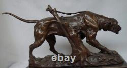 Statue Sculpture Chien Animalier Chasse Style Art Deco Style Art Nouveau Bronze