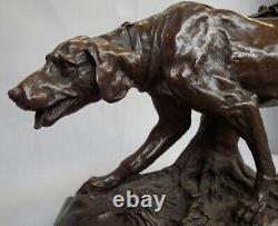 Statue Sculpture Chien Animalier Chasse Style Art Deco Style Art Nouveau Bronze