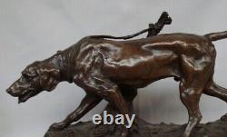 Statue Sculpture Chien Animalier Chasse Style Art Deco Style Art Nouveau Bronze