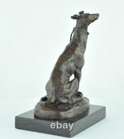 Statue Sculpture Chien Chasse Animalier Style Art Deco Style Art Nouveau Bronze