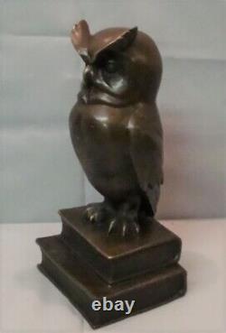 Statue Sculpture Chouette Hibou Oiseau Animalier Style Art Deco Style Art Nouvea
