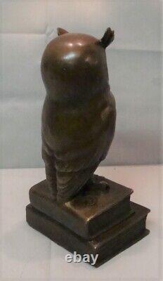 Statue Sculpture Chouette Hibou Oiseau Animalier Style Art Deco Style Art Nouvea