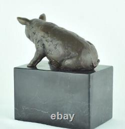 Statue Sculpture Cochon Animalier Style Art Deco Style Art Nouveau Bronze massif