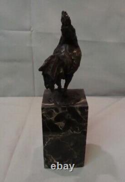 Statue Sculpture Coq Oiseau Animalier Style Art Deco Style Art Nouveau Bronze ma