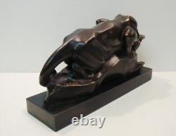 Statue Sculpture Cougar Animalier Style Art Deco Style Art Nouveau Bronze massif