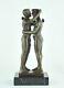 Statue Sculpture Couple Sexy Style Art Deco Style Art Nouveau Bronze Massif Sign