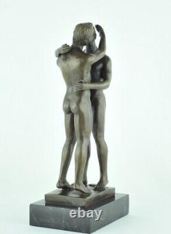 Statue Sculpture Couple Sexy Style Art Deco Style Art Nouveau Bronze massif Sign