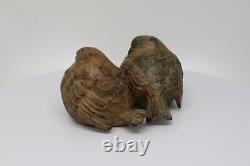 Statue Sculpture Couple de moineau Oiseau Animalier Style Art Deco Style Art Nou