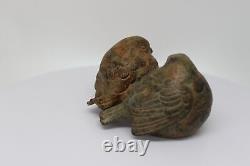 Statue Sculpture Couple de moineau Oiseau Animalier Style Art Deco Style Art Nou