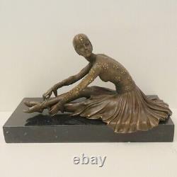 Statue Sculpture Danseuse Charleston Style Art Deco Style Art Nouveau Bronze mas