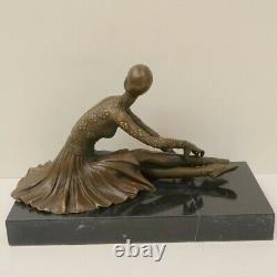 Statue Sculpture Danseuse Charleston Style Art Deco Style Art Nouveau Bronze mas