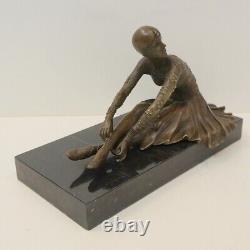 Statue Sculpture Danseuse Charleston Style Art Deco Style Art Nouveau Bronze mas