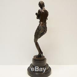 Statue Sculpture Danseuse Classique Opera Style Art Deco Bronze Signe