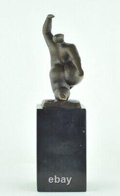 Statue Sculpture Danseuse Nue Acrobate Style Moderne Style Art Deco Bronze massi