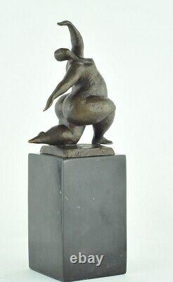 Statue Sculpture Danseuse Nue Acrobate Style Moderne Style Art Deco Bronze massi