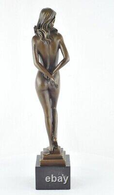 Statue Sculpture Danseuse Nue Sexy Style Art Deco Style Art Nouveau Bronze massi