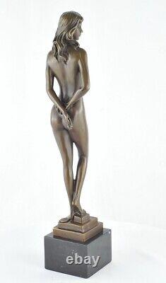 Statue Sculpture Danseuse Nue Sexy Style Art Deco Style Art Nouveau Bronze massi