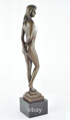 Statue Sculpture Danseuse Nue Sexy Style Art Deco Style Art Nouveau Bronze massi