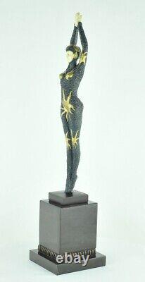 Statue Sculpture Danseuse Pin-up Sexy Style Art Deco Style Art Nouveau Bronze ma