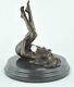 Statue Sculpture Danseuse Sexy Pin-up Style Art Deco Style Art Nouveau Bronze Ma