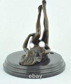 Statue Sculpture Danseuse Sexy Pin-up Style Art Deco Style Art Nouveau Bronze ma