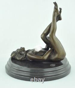 Statue Sculpture Danseuse Sexy Pin-up Style Art Deco Style Art Nouveau Bronze ma