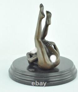 Statue Sculpture Danseuse Sexy Pin-up Style Art Deco Style Art Nouveau Bronze ma