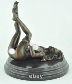 Statue Sculpture Danseuse Sexy Pin-up Style Art Deco Style Art Nouveau Bronze ma