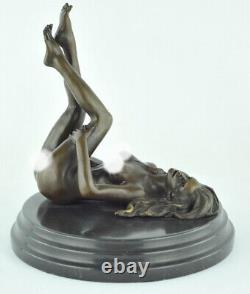 Statue Sculpture Danseuse Sexy Pin-up Style Art Deco Style Art Nouveau Bronze ma