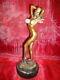 Statue Sculpture Demoiselle Nue Sexy Pin-up L'eveil Style Art Deco Style Art Nou