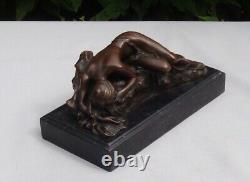 Statue Sculpture Demoiselle Nue Sexy Style Art Deco Style Art Nouveau Bronze mas