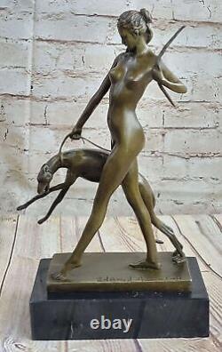 Statue Sculpture Diane Chasseresse Art Déco Style Chair Nouveau Bronze Figurine