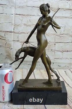 Statue Sculpture Diane Chasseresse Art Déco Style Chair Nouveau Bronze Figurine